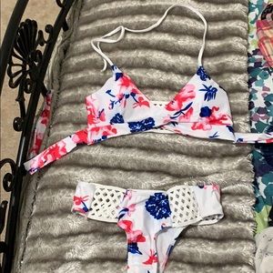 White floral bikini